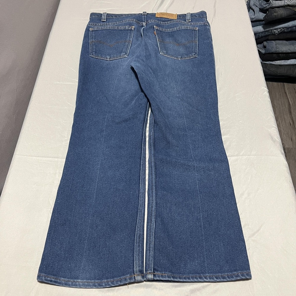 Vintage 517 Levis Jeans Mens 36x30 Blue Medium Wash Straight Leg Denim Made USA - Picture 3 of 7
